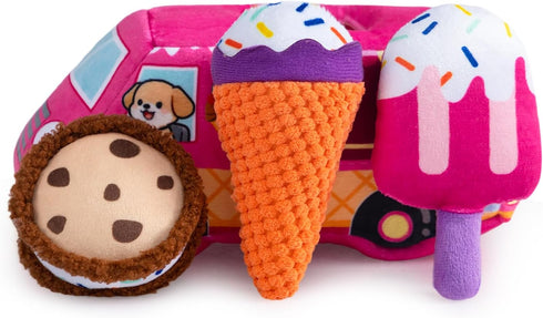 Hollypet Squeaky Dog Toy, Interactive Plush Hide and Seek Dog Toys for Small Medium Sized Dogs and Non-Aggressive
