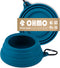 OHMO-Collapsible Dog Water Bowl, Anti Tip Over No Spill from Car Movement, 24oz Medium, Peacock Blue