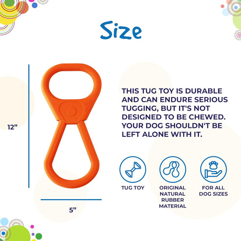 SodaPup Can Pull Tab - Durable Interactive Dog Tug Toy Made in USA from Non-Toxic Natural Rubber Material