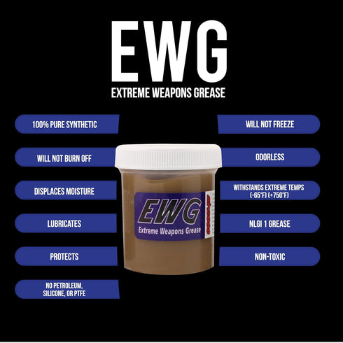 SLIP 2000 Extreme Weapons Grease (EWG), 4 oz, Reduces Friction and Wear, No PTFE