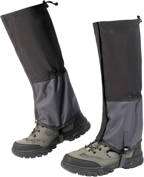 Upgraded Waterproof Gators for Hiking Boots, Adjustable Leg Gaiters for Men Women - 600D Oxford for Hiking, Trail
