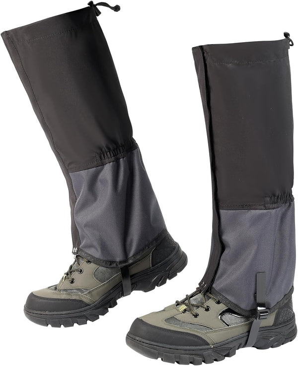 Upgraded Waterproof Gators for Hiking Boots, Adjustable Leg Gaiters for Men Women - 600D Oxford for Hiking, Trail