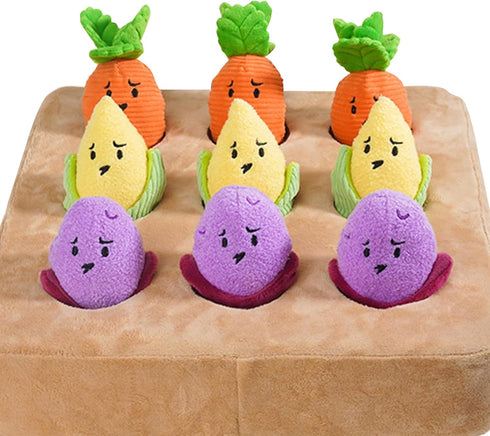 Genrico Dog Snuffle Toy, Squeak Pad - Carrot Dog Snuffle Mat - for Anti-Boredom, Pets All Sizes