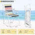SWLJKU 220lbs Lightweight Folding Beach Chair with High Back - Portable Camping Chair with Hard Armrest, Colorful