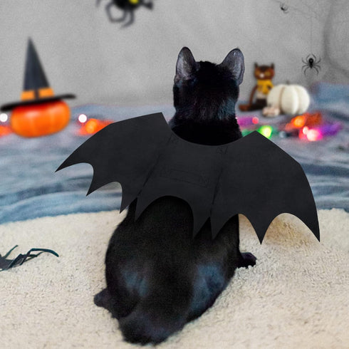 Malier Halloween Cat Costume - Pet Bat Wings for Cats and Dogs