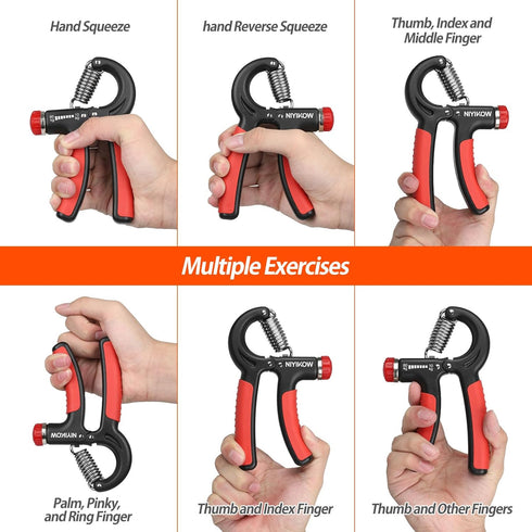NIYIKOW Adjustable Grip Strength Trainer - Hand Grip Strengthener, 22-132Lbs Resistance for Musicians & Athletes