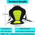 Universal Deluxe Kayak Seat Back, Padded Fishing Boat Seat with Adjustable Strap and Storage Bag