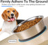 Stainless Steel Dog Bowl Set of 2, Metal Bowls with Suction Base, Rubber Bottom & Easy Clean (Gray, 2 Pack)