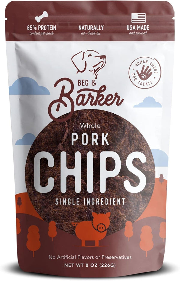 Beg & Barker Pork Chips for Dogs (8 Ounce, Pack of 1)