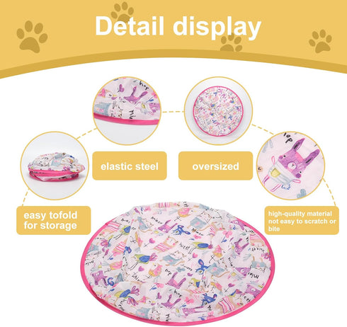 GoldSuccess Cat Toy Mat with Moving Toy Under,Remote Control Hide and Seek Rechargeable,Interactive Cat toys Play Mat