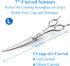 7" Trimming JASON Curved Dog Grooming Scissors, Cats Grooming Shears Pets Kit with for Left Handed Groomers, Sharp
