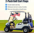 TRINKA 2 Pack Golf Cart American Flag with Elastic Straps, 6 x 9" Double-Sewn Flags, Easy to Install