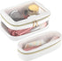 Transparent Cosmetic Bags Set of 2, Waterproof Travel Toiletry Storage, Leather Makeup