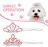 MTLEE 2 Pieces Dog Tiara Crown Hair Clips, Clear Crystal Rhinestone Barrettes for Pet Dogs Grooming Hair Accessories