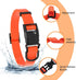 Waterproof Dog Collar with Quick Release Buckle, Easy to Clean Rubber Collars for Small Medium Large Dogs (Orange, L