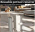 Pet Hair Remover - Reusable Lint Roller for Couch, Furniture, Clothes, Carpet, Bed - No Sticky Tape Needed (White Grey)