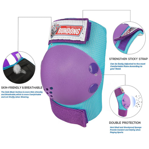 Kids Protective Gear Set, Knee Pads, Elbow Pads, Wrist Guards for 3-15 Years Child, Roller Skates, Cycling