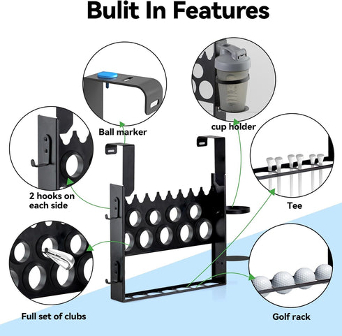 Vekclit Golf Stroller Attachment, Golf Club Holder for Strollers Universal Golf Club Holder