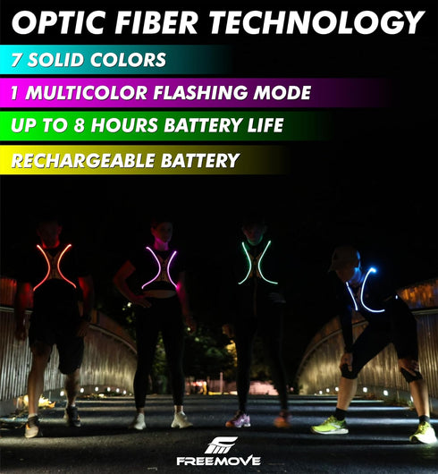 SPIDER Reflective Lighted Running Vest - 360° Visible, Ultralight, Fully Adjustable Size XS-3XL, Phone Pocket for Safe