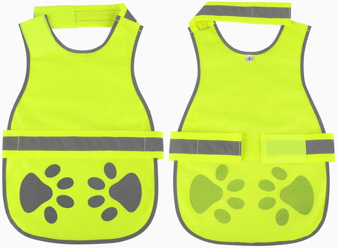 Reflective Dog Vest for Safety, High Visibility Fluorescent Pet Jacket, Lightweight Dog Clothes for Night Walking