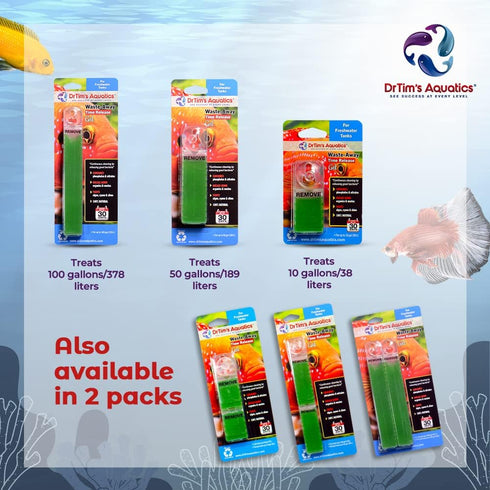 DrTim's Aquatics Freshwater Waste-Away Time Release Gel for Natural Fish Tank Waste Management Solution (50 gal)