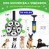 Dog Toys Soccer Ball with Straps - 7.6'' World Cup Interactive Tug of War Toy for Large Dogs, Outdoor Birthday Gift