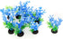 Aquarium Fish Tank Decorations 8 PCS Small Blue Tree Artificial Plastic Plants for Betta Fish Ornaments