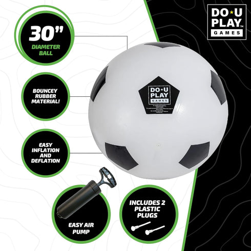 Hape DO-U-Play Games Jumbo Soccer Ball, 30” Diameter, Durable Heavy-Duty Rubber Material