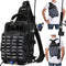 Fishing Tackle Bag with Rod Holders, Multifunctional Sling Backpack with Earphone Hole, Weatherproof for Outdoors