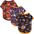 XIAOYU 3 Pieces Halloween Dog Shirt - Funny Black Bat, Magic Hat, Pumpkin Head T-Shirt for Small Dogs & Cats (S)