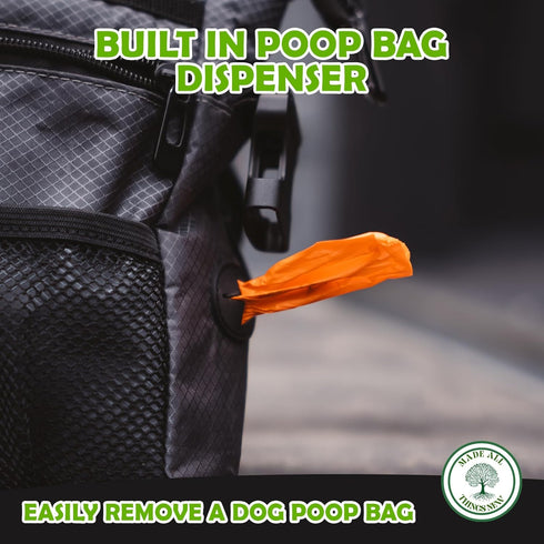 Made All Things New Dog Poop Holder with Dog Poop Bag Dispenser for Responsible Pet Owners - Leave no Trace!