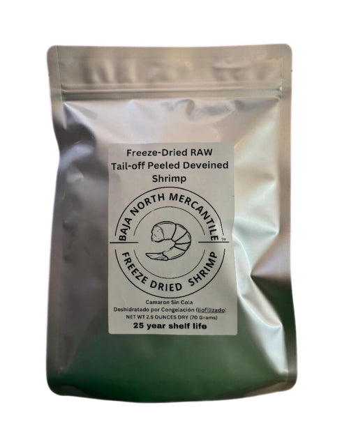 Freeze-Dried RAW Shrimp 41-50 Tail-off Deveined/Peeled | 25 Year Shelf Life |