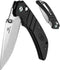 Mossy Oak Folding Pocket Knife - 4" Stonewash Tactical Knife with G10 Handle for Camping