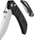 Mossy Oak Folding Pocket Knife - 4" Stonewash Tactical Knife with G10 Handle for Camping