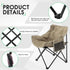 Folding Camping Chair, Portable Club Lawn Chairs High Back Padded Sturdy Steel Outdoor Lightweight Chair, for Camp
