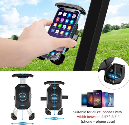 Roykaw Golf Cart Magnetic Phone Holder Mount - Ultra-Strong Magnet for EZGO/Club Car/Yamaha