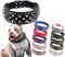 Hoot PU Leather Adjustable Spiked Studded Dog Collar, 2" Wide, 43 Spikes (L, Neck 21"-24", Black)
