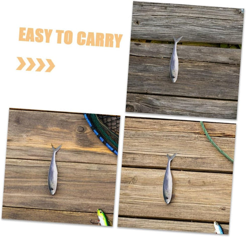 3D Soft Bionic Sea Fishing Lure Pair for Saltwater Tuna Fishing, Reusable PVC Artificial Swimbait Sinking Lures