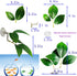 Fish Leaf Pad Fish Tank Accessories, 3 pcs Adjustable Plastic Plants for Betta Natural Habitat with Suction Cup