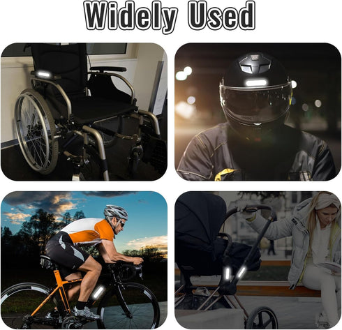 cobee 10 Pcs Reflective Stickers for Helmets, Motorcycle Helmets Decals Reflective Stickers, Bike Sticker