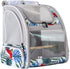 Bird Carrier Backpack with Wooden Stand Perch, Multi-Colored Bird Travel Carrier Backpack
