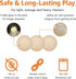 Amazon Basics 3-Pack Glow Toy Dog Balls, 2.5-Inch, Beige