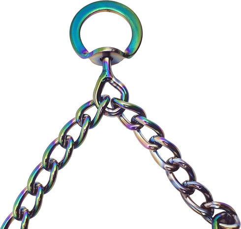 Rainbow Color Prong Pinch Dog Collar, Training Collar for Dogs,No Pull Dog Collar for Small Medium Large Dogs(XL)