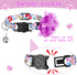 Weewooday 4 Pcs Spring Cat Collar for Girl Cats, Adjustable Flower Collars with Bell for Holiday Party and Daily