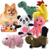 LEGEND SANDY Plush Squeaky Dog Toy Pack - 6 Cute Stuffed Chew Toys for Small & Medium Puppies