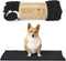 My Doggy Place Microfiber Dog Mat for Muddy Paws, 31" x 20" Charcoal with Paw Print - Absorbent Dog Cleaning Mat