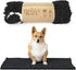 My Doggy Place Microfiber Dog Mat for Muddy Paws, 31" x 20" Charcoal with Paw Print - Absorbent Dog Cleaning Mat