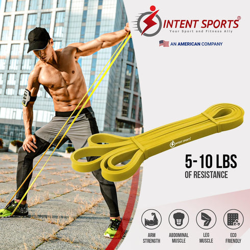 INTENT SPORTS Pull Up Assist Bands, Assistance and Resistance Bands for Fitness, Body Stretching, Weightlifting, Heavy