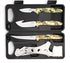 GVDV Hunting Knife Set, Deer Hunting Gear Butcher Game Processor Set with 6 Pieces for Field Dressing