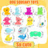 Liliful 18 Pcs Latex Squeaky Dog Toys - 3.5 Inch Soft Rubber Chew Toys for Small Dogs and Puppies